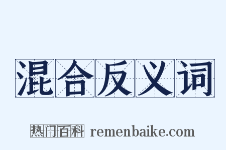 混合反义词是什么意思的图片